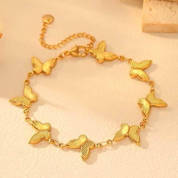 Simple Niche Geometric Circle Women's Cold Style Shell Cross Glow Hollow Titanium Steel Bracelet With Electroplating