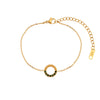 Simple Niche Light Luxury Stainless Steel Twist Circle Halfinlaid Women's Bracelet Jewelry With Geometric Design And Electroplating Treatment