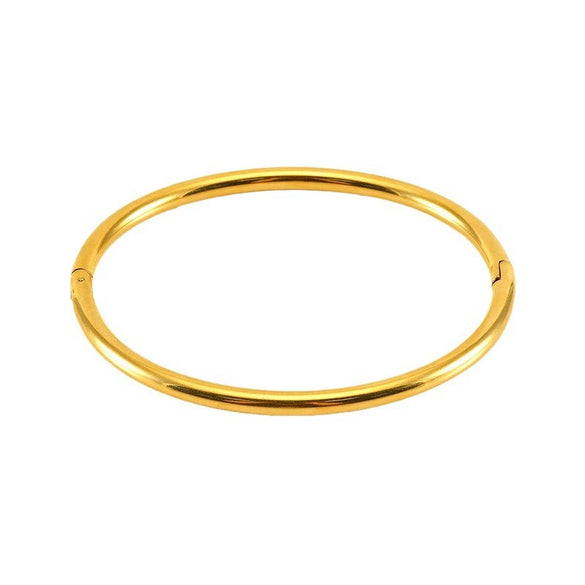 Simple Niche Oval 316L Stainless Steel And 18K Titanium Steel Electroplated Bracelet