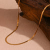 Simple Niche Personality Explosions Women's Stainless Steel 18K Gold Plated Blade Chain Necklace With Geometric Styling
