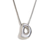 Simple Niche Personality Hip Hop Explosions Stainless Steel 18K Gold Plated Bubble Letter Necklace For Women