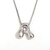 Simple Niche Personality Hip Hop Explosions Stainless Steel 18K Gold Plated Bubble Letter Necklace For Women
