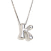 Simple Niche Personality Hip Hop Explosions Stainless Steel 18K Gold Plated Bubble Letter Necklace For Women