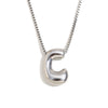 Simple Niche Personality Hip Hop Explosions Stainless Steel 18K Gold Plated Bubble Letter Necklace For Women