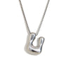 Simple Niche Personality Hip Hop Explosions Stainless Steel 18K Gold Plated Bubble Letter Necklace For Women