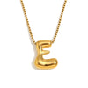 Simple Niche Personality Hip Hop Explosions Stainless Steel 18K Gold Plated Bubble Letter Necklace For Women