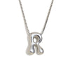 Simple Niche Personality Hip Hop Explosions Stainless Steel 18K Gold Plated Bubble Letter Necklace For Women