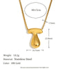 Simple Niche Personality Hip Hop Explosions Stainless Steel 18K Gold Plated Bubble Letter Necklace For Women
