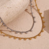 Simple Niche Temperament Women's Necklace Stainless Steel 18K Gold Plated With Bohemian Beads Tassel Geometric Design