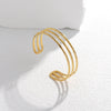 Simple Open Geometric Line Titanium Steel Bracelet For Women With Electroplating Treatment