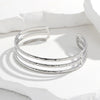 Simple Open Geometric Line Titanium Steel Bracelet For Women With Electroplating Treatment