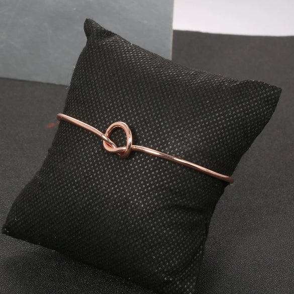 Simple Open Knot Love Bracelet For Women Alloy Electroplated Minimalist Bangle All Match Fashion Jewelry