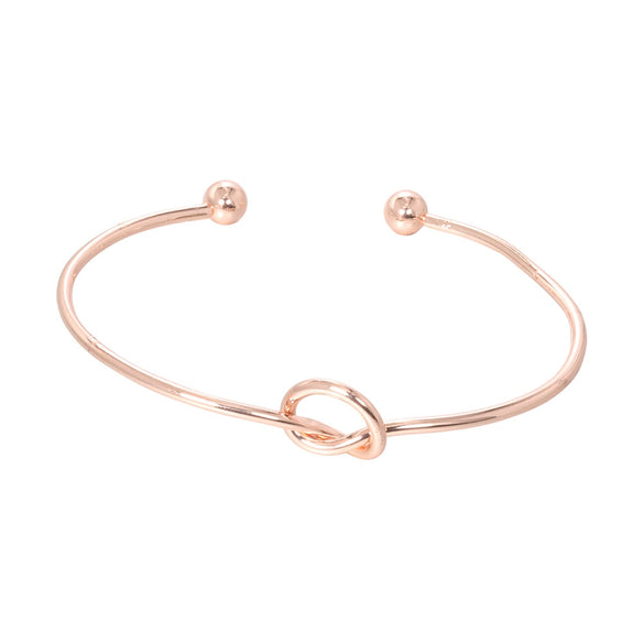 Simple Open Knot Love Bracelet For Women Alloy Electroplated Minimalist Bangle All Match Fashion Jewelry