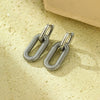 Simple Oval Geometric Stainless Steel Electroplated Women's Detachable Nonfading Earrings