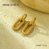 Simple Oval Geometric Stainless Steel Electroplated Women's Detachable Nonfading Earrings