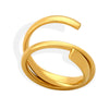 Simple Personality Niche Design 316L Stainless Steel Goldplated Geometric Irregular Fashion Ring Jewelry For Women
