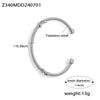 Simple Personality Twist Steel Wire Opening Adjustable All Match Bracelet In Stainless Steel With Electroplating