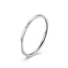 Simple Plain Zircon Ring For Women In Titanium Steel With Geometric Shape And Electroplating Design
