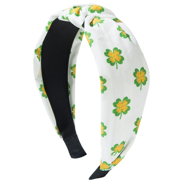 Simple Printed Cloth Headband For Women With Clover Poll Dot Pattern