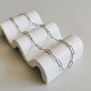 Simple Rectangular S925 Silver Women's Retro Light Luxury Collarbone Chain With Geometric Styling And Electroplating