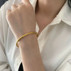 Simple Retro Bamboo Buckle Bracelet Titanium Steel Electroplated Women's