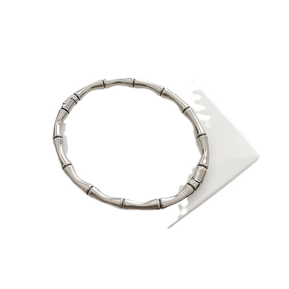Simple Retro Bamboo Buckle Bracelet Titanium Steel Electroplated Women's