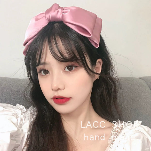 Simple Retro Black Bow Hair Hoop Sweet Cute Fine Hairband Fairy Style Hair Accessory For Women