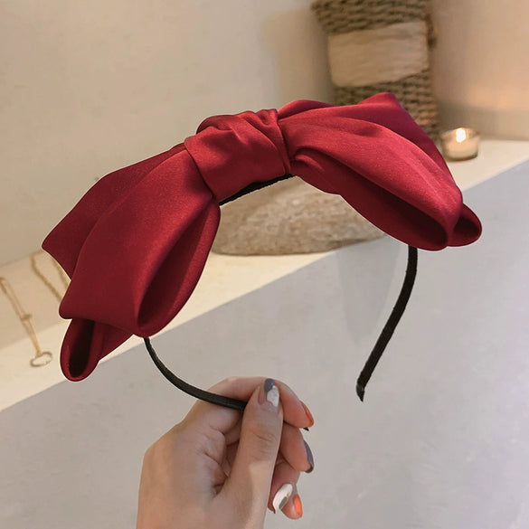 Simple Retro Black Bow Hair Hoop Sweet Cute Fine Hairband Fairy Style Hair Accessory For Women