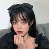 Simple Retro Black Bow Hair Hoop Sweet Cute Fine Hairband Fairy Style Hair Accessory For Women