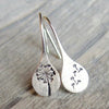 Simple Retro Brushed Dandelion Drop Shape Alloy Women's Earrings Electroplated