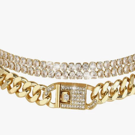 Simple Retro Copper Rhinestone Geometric Chain Anklet With Claw Set Artificial Gemstones Unisex Foot Jewelry