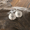 Simple Retro Dandelion Women's Alloy Earrings With Geometric Pattern And Electroplating Treatment