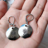 Simple Retro Dandelion Women's Alloy Earrings With Geometric Pattern And Electroplating Treatment