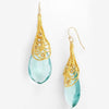 Simple Retro Drop Shaped Metal Earrings Creative Fashion Crystal Earrings For Women