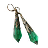 Simple Retro Drop Shaped Metal Earrings Creative Fashion Crystal Earrings For Women
