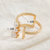Simple Retro Geometric Pearl Open Ring In Alloy With Pearl Inlay Fashion Adjustable Unisex Statement Ring