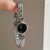 Simple Retro Women's Alloy Watches With Round Dial And Spiral Crown