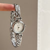 Simple Retro Women's Alloy Watches With Round Dial And Spiral Crown