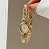 Simple Retro Women's Alloy Watches With Round Dial And Spiral Crown