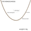 Simple Rice Bead Glass Titanium Steel Jewelry Set With Electroplating For Women Bracelet And Necklace
