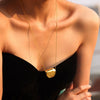 Simple Round Geometric Pendant Necklace Stainless Steel Titanium Steel Light Luxury Electroplating Women's Accessories