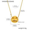 Simple Round Geometric Pendant Necklace Stainless Steel Titanium Steel Light Luxury Electroplating Women's Accessories
