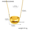 Simple Round Geometric Pendant Necklace Stainless Steel Titanium Steel Light Luxury Electroplating Women's Accessories