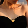 Simple Round Geometric Pendant Necklace Stainless Steel Titanium Steel Light Luxury Electroplating Women's Accessories