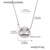 Simple Round Geometric Pendant Necklace Stainless Steel Titanium Steel Light Luxury Electroplating Women's Accessories