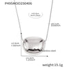 Simple Round Geometric Pendant Necklace Stainless Steel Titanium Steel Light Luxury Electroplating Women's Accessories