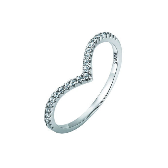 Simple Row Drill V Shaped Moissanite Wedding Ring In 925 Silver And Pt950 Platinum With Geometric Design And Electroplating For Men And Women