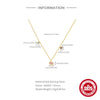 Simple S925 Silver Ins Style Candy Star Necklace With Colorful Zircon O Chain Electroplated