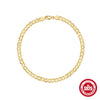 Simple S925 Sterling Silver Basic Matching Cuban Chain Bracelet For Women With Geometric Pattern And Electroplating Treatment