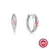 Simple S925 Sterling Silver Colorful Water Drop Shaped Dopamine Drop Oil Earring Buckle Earrings For Women With Geometric Design And Electroplating Treatment